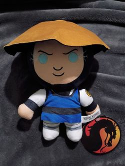 Mortal Kombat Klassic  Raiden 8-inch Plush Featuring A Distinct Conical Hat and Blue  Outfit. New
