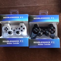  Generic White & Black Bluetooth Ps3 Controller Lot 