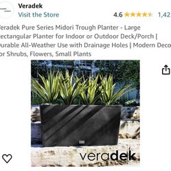 Veradek Planter, Black, 39 Inch, Located In Brambleton Virginia, 4 Available
