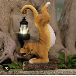 Garden Statue Solar Dog