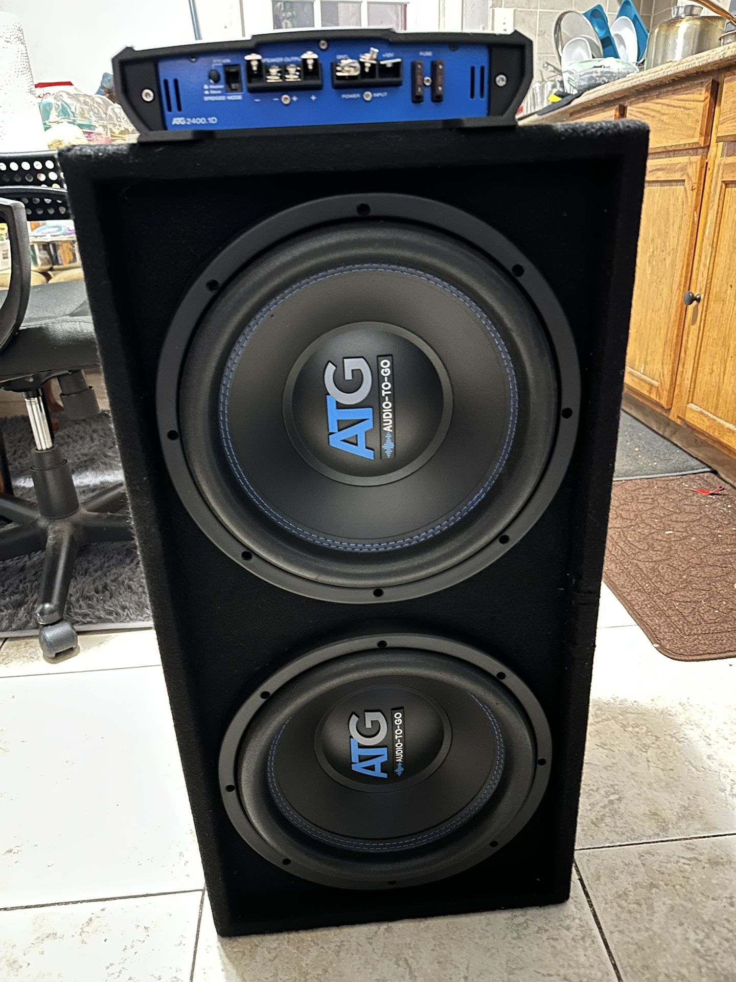 ATG 10” Dual Sub Woofer and 2400W Amplifier