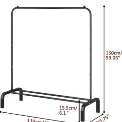 Clothing Rack with Bottom Shelf Garment Rack