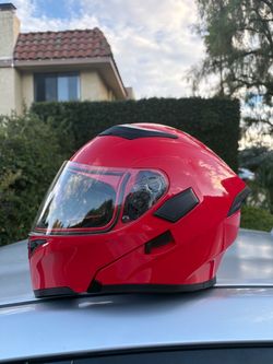 1Storm HB-89 Modular Motorcycle Helmet – Gloss Red (Size M / 55–56 cm) – Like New!