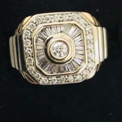 Sortija De Oro 14k Estilo Rolex 