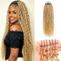 PONADIA 18” #27 Deep Wave Crochet Human Hair Extensions 100 Strands 120g