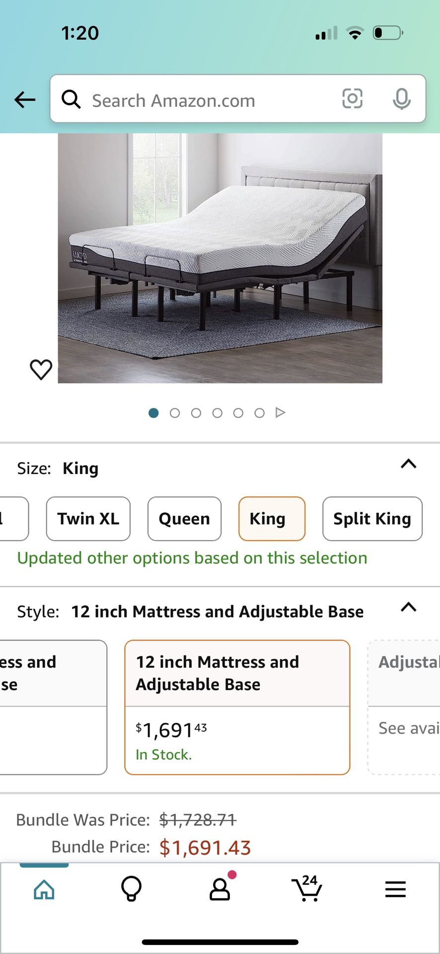 Linak Adjustable Bed Frame