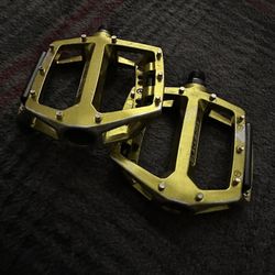 Black Ops Anodized Gold Alloy Bike/Bicycle Pedals