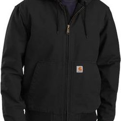 New Carhartt Men's Loose Fit Duck Insulated Jacket W/Hood 3XL