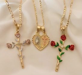 Gold Plated Chain And Pendants 