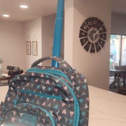 Backpack With Wheels And Grab Bar
