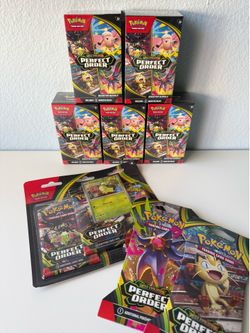 NEW Pokemon Perfect Order Sealed Collection (Booster Bundles, Sleeved Packs, and a Blister)