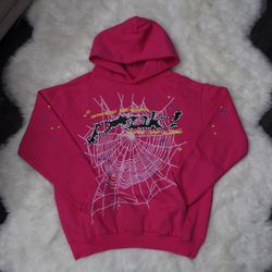Sp5der Hoodie - Pink v2