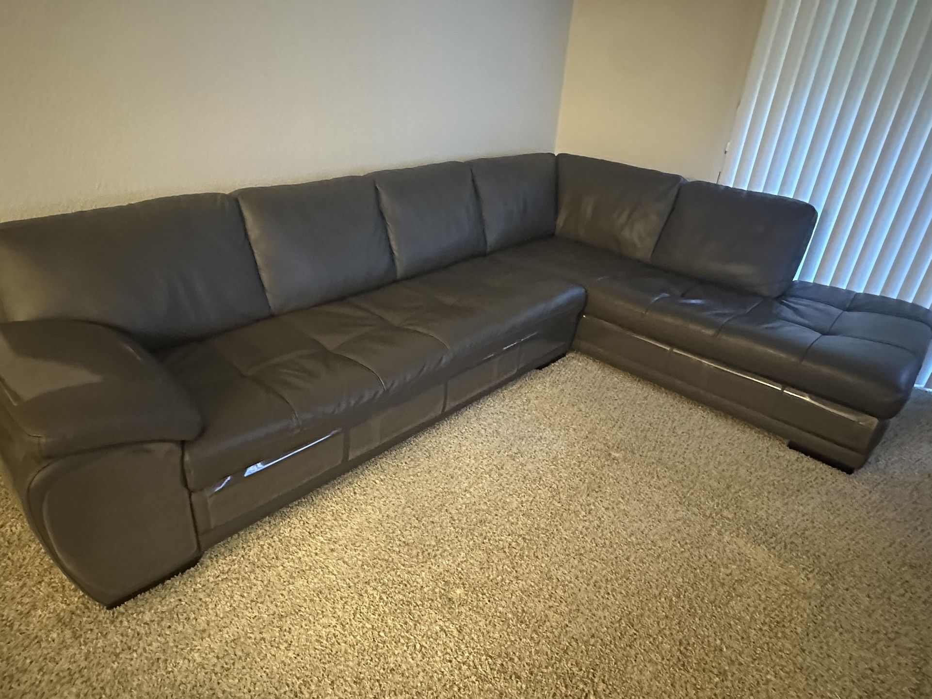 Genuine Italian Leather Couch