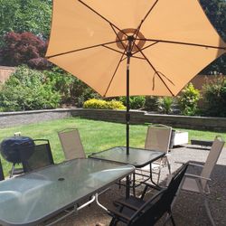 Patio Furniture (Chair, Table, Umbrella)