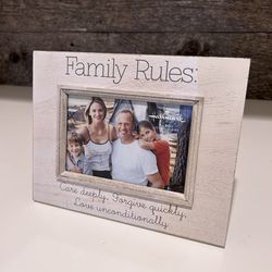 Family rules 4x6 photo frame