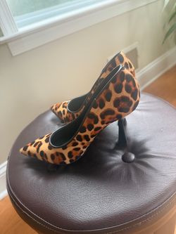 Leopard Print Pointed-Toe Stiletto Heels size 7