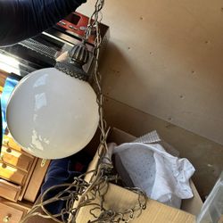 Vintage Glass Ball Chandelier 