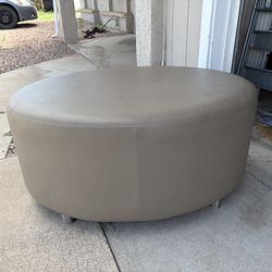 Leather ottoman