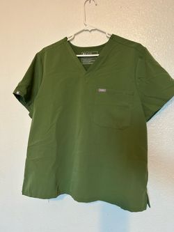 FIGS Women’s Scrub Top – Limited Edition Fern Green – Size XL