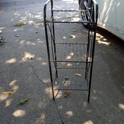 Three-tier Black Metal Storage/Display Stand