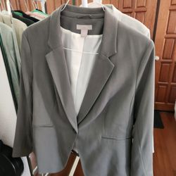 H&M Women's Blazer Light Olive / Sage Size XL NWT One Button - $25
