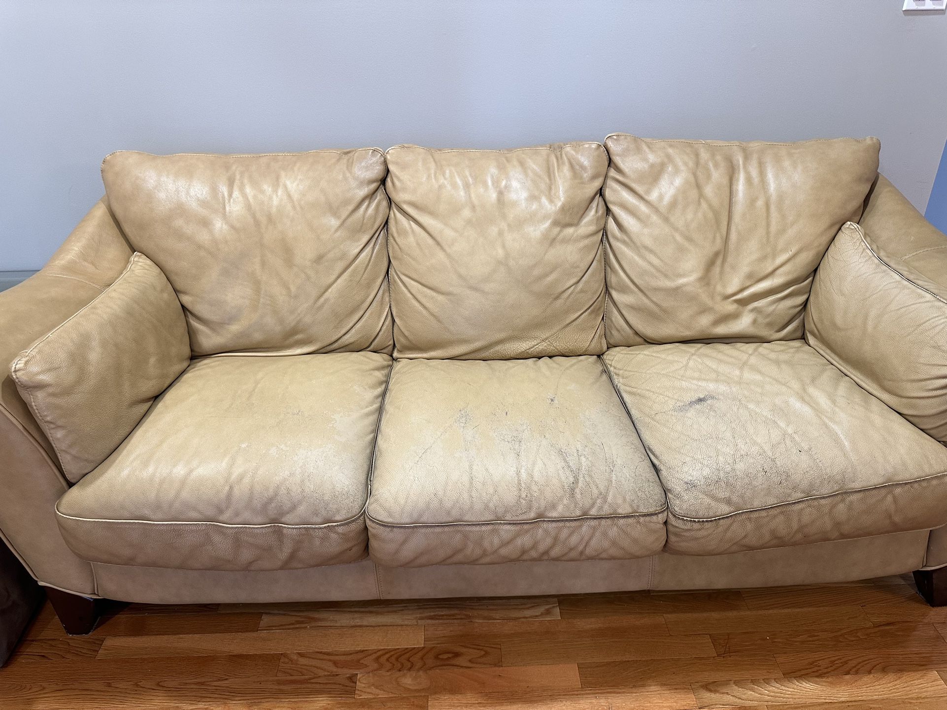 Buttersoft Leather Couch! Comfortable! - $99
