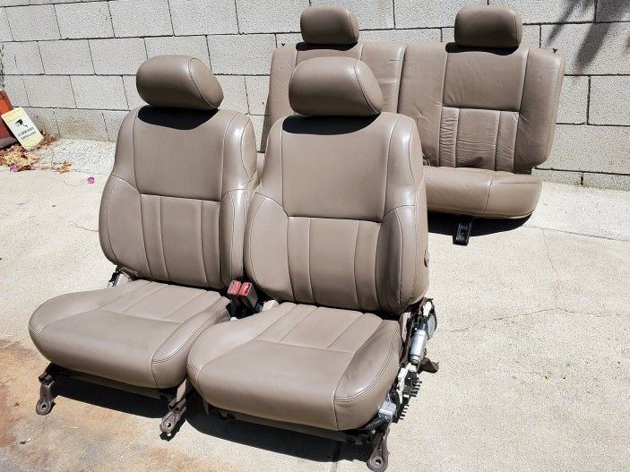 TAN LEATHER SEATS POWER FRONTS AND SPLIT REAR 3RD GEN 4RUNNER LIMITED COMPLETE SET OF SEATS