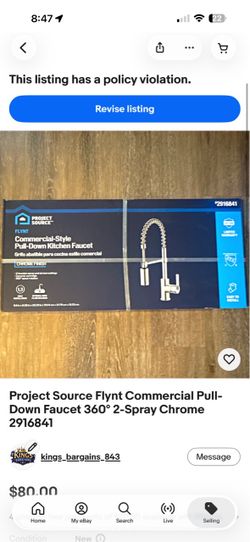 Project Source Flynt Pull-Down Kitchen Faucet Chrome