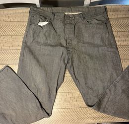 Levi 501 Men Original-Fit Button-Fly Blackish-Gray Denim Jeans Size 42X34