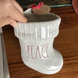 Rae Dunn Peace Stocking