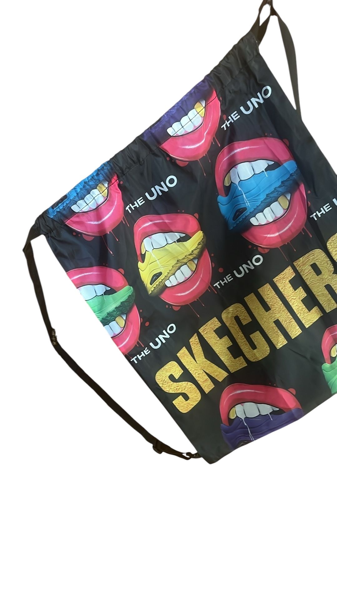 Skechers Colorful Drawstring Gym overnight backpack adjustable straps Bag