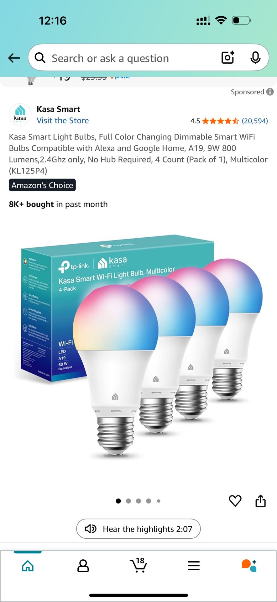 casa Smart light bulb 