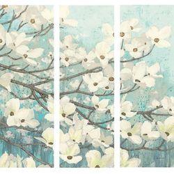 NEW Floral Triptych Wall Art