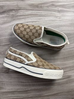Gucci GG Supreme Sneakers Slip Ons 1977 Tennis 624733 Size 10 Wmns/ 9 Men (UK 9)