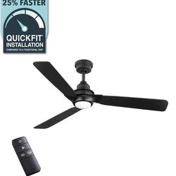 Ester 54 in. White Color Changing Integrated LED Indoor/Outdoor Black Ceiling Fan with Light Kit and Remote Control