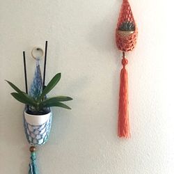 Boho teardrop plant baskets