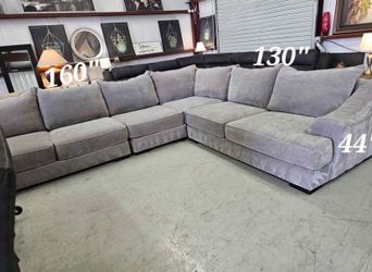 Massive Gray Sectional with Deep Seats | Same-Day Delivery
