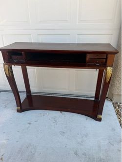 Vintage Antique Empire Style Console Table - Solid Wood (As-Is / Project)