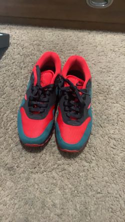 Green and red air max Nikes size 9.5
