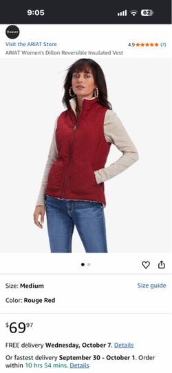 Ariat Women's Dillon Reversible Insulated Vest