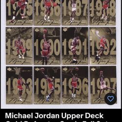 Michael Jordan Set Of 12 Oversized Cards