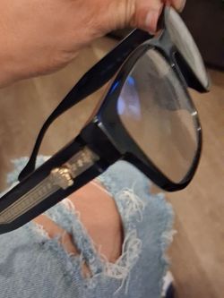 Versace  Black Frame Sunglasses with Gold Detail
