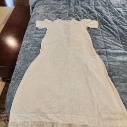 ANTIQUE Vintage From The 1800's Heirloom Baby Christening Hown Dress  32" Long