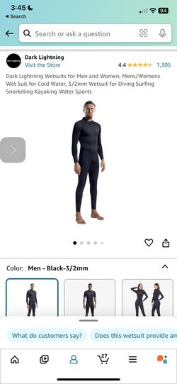 Dark Lightening Men Wetsuit Small