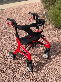 Drive Medical Nitro Sprint Rollator Walker - Red (As New)