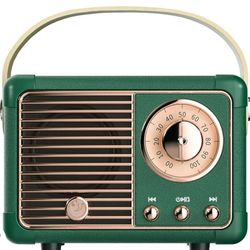 Retro Bluetooth Speaker, Cute Small Bluetooth Speakers Portable Wireless for Indoor Outdoor Vintage Home Office Decor, Perfect for Party Desk Kitchen 