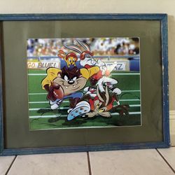 Vintage 1997 LOONEY TUNES/ Warner Bros. Print Poster. Bugs/ Taz/ Tweety/ Wiley.