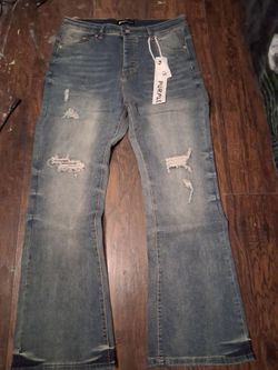 Flared purple jeans size 34