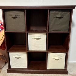 Mahogany Cube Shelf 