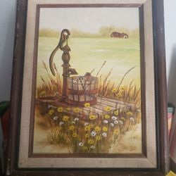 Beautiful Art Painting Signed By Chat